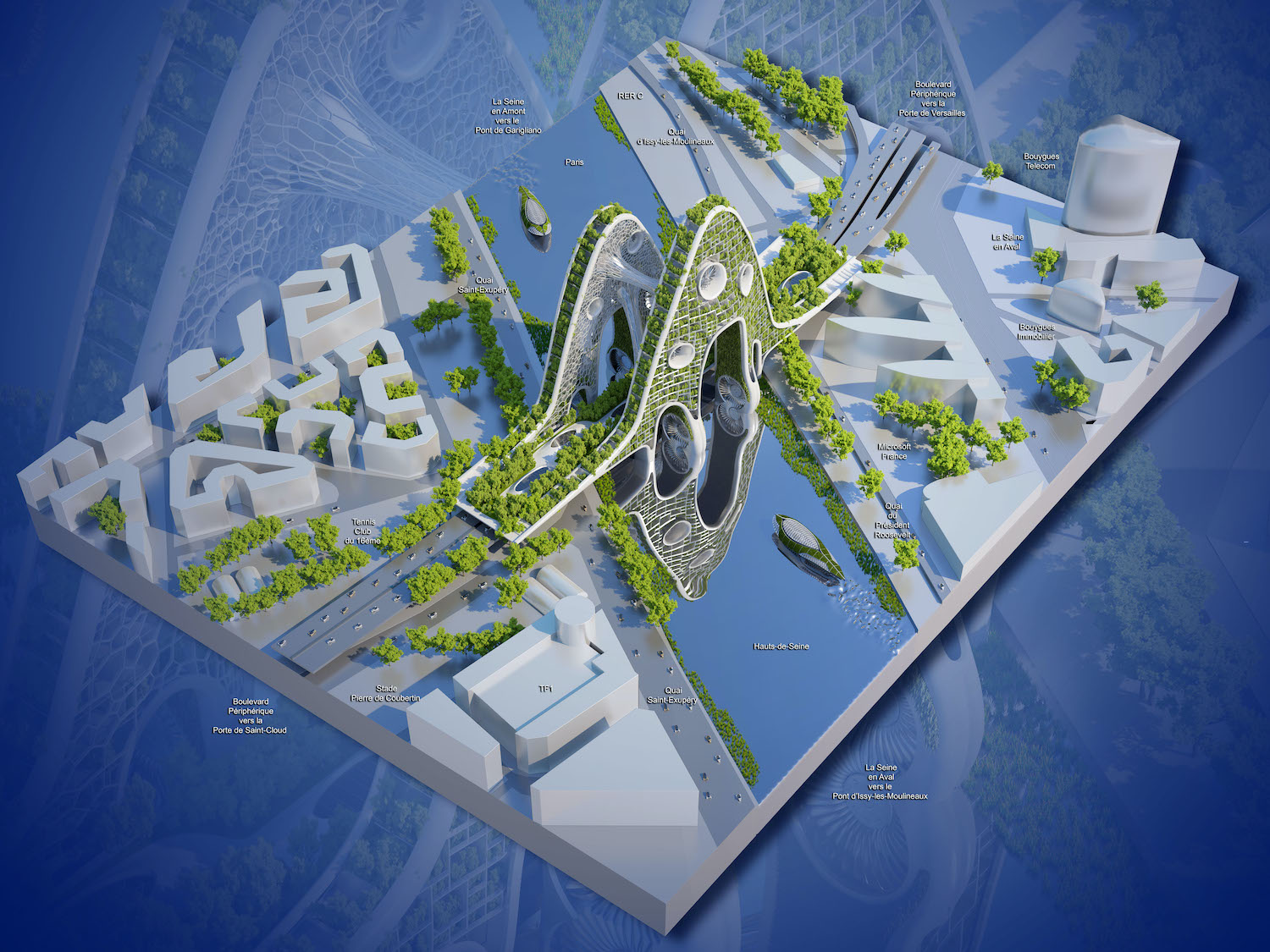 Paris Smart City 2050 by Vincent CallebaFuturistic